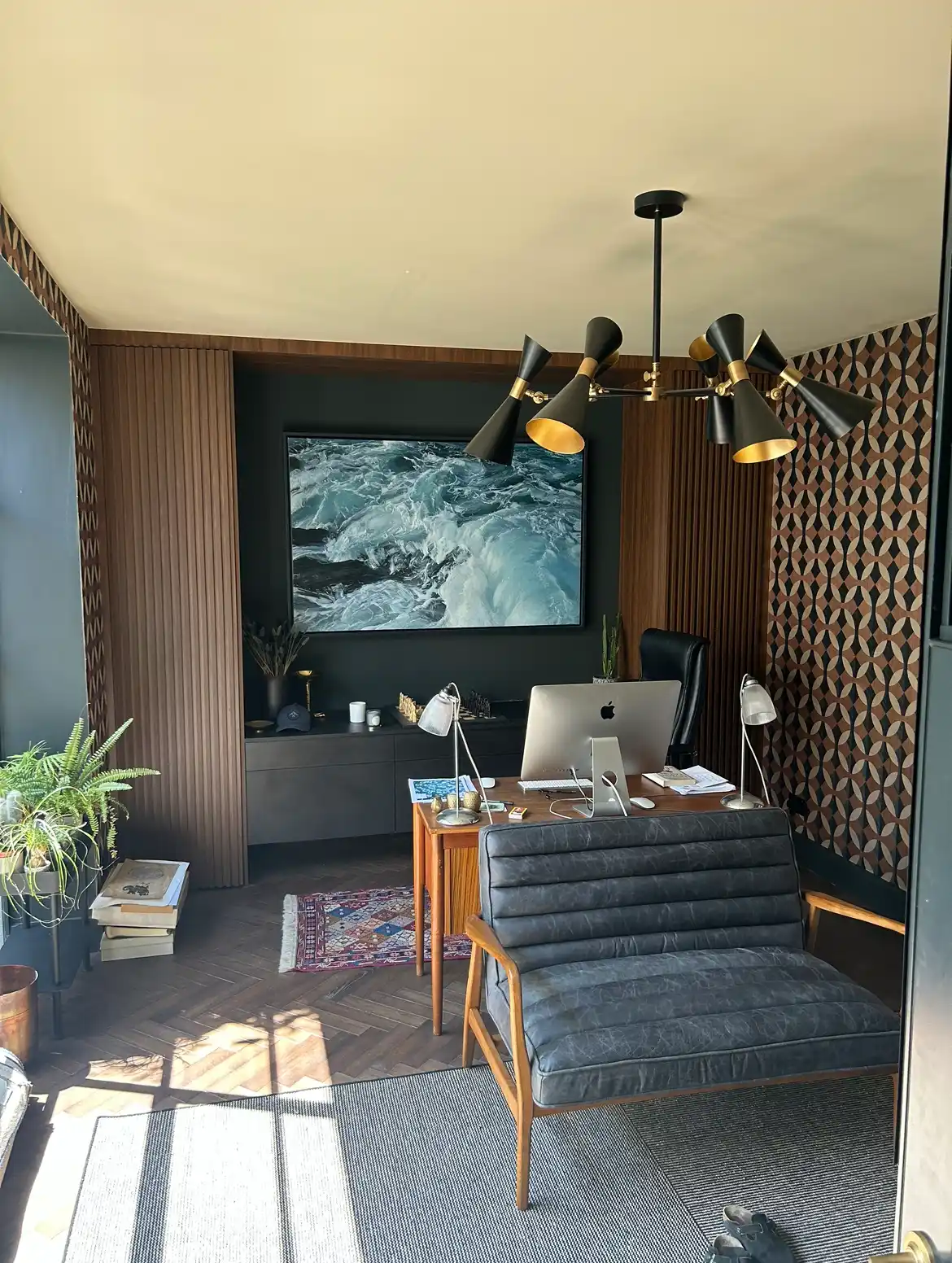 Harpenden Electrical Services van parked outside client property.